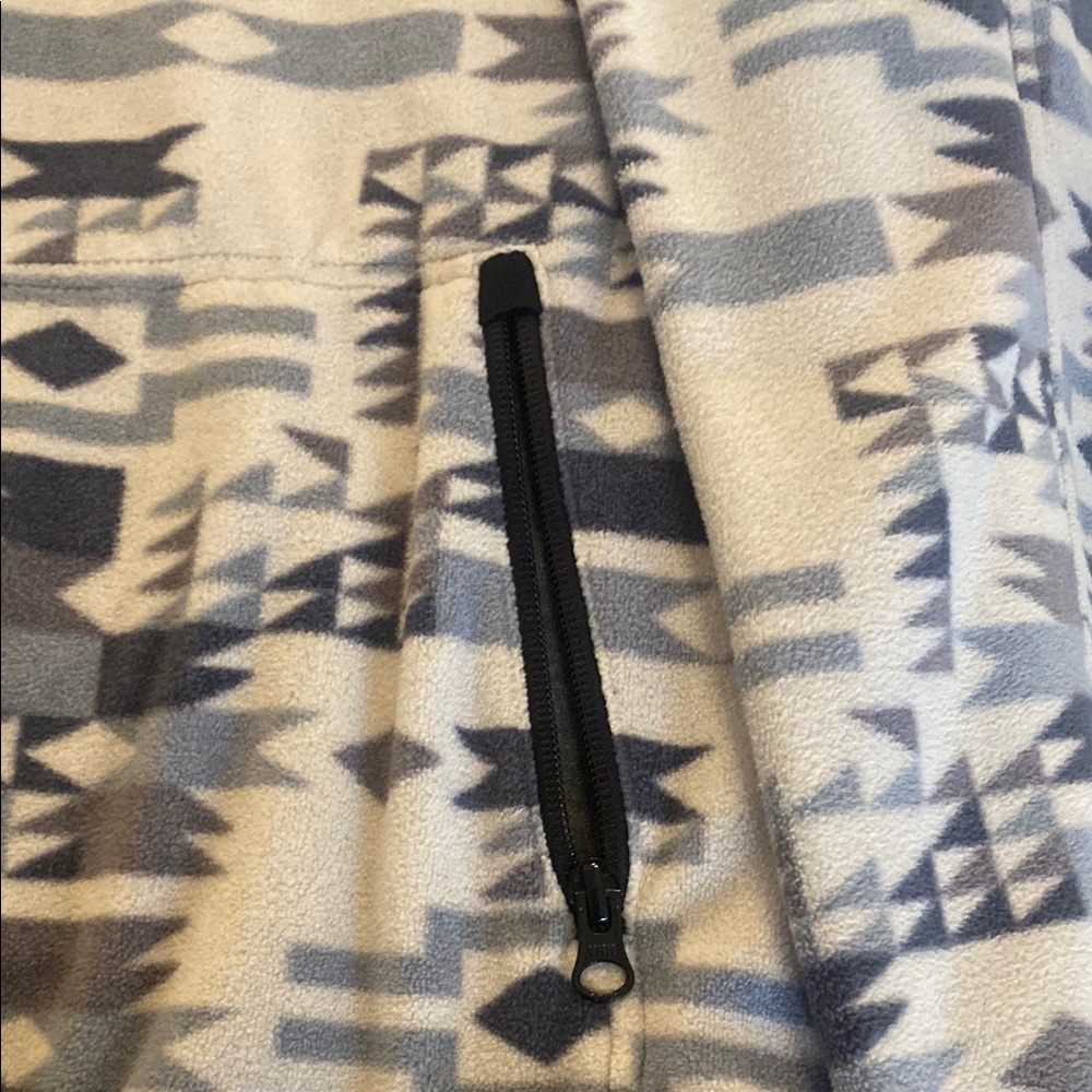 KAVU fleece Geometric Pattern Pullover - Picture 4 of 10